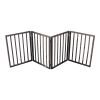 Pet Gate - Dog Gate for Doorways, Stairs or House ‚Äì Freestanding, Folding, brown, Arc Wooden