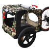 Camouflage Foldable Bicycle Trailer Bike Trailer for Camping Pet Dog Cat Luggage Carry