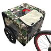 Camouflage Foldable Bicycle Trailer Bike Trailer for Camping Pet Dog Cat Luggage Carry